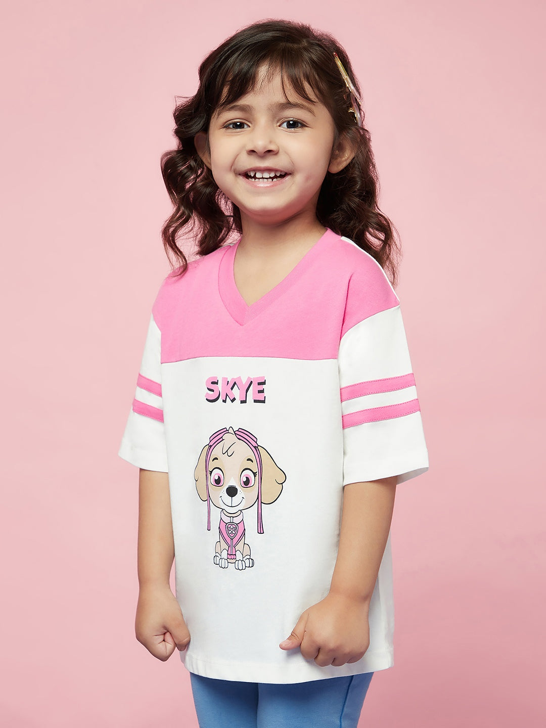 Girls Cotton White Paw Patrol T-shirt