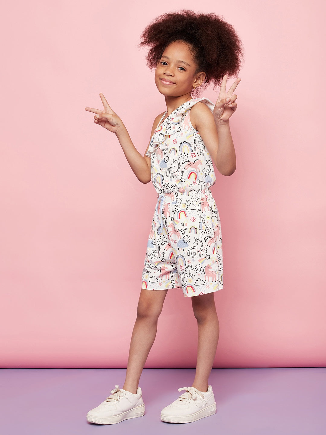 Kid Girl Pony Print Dress