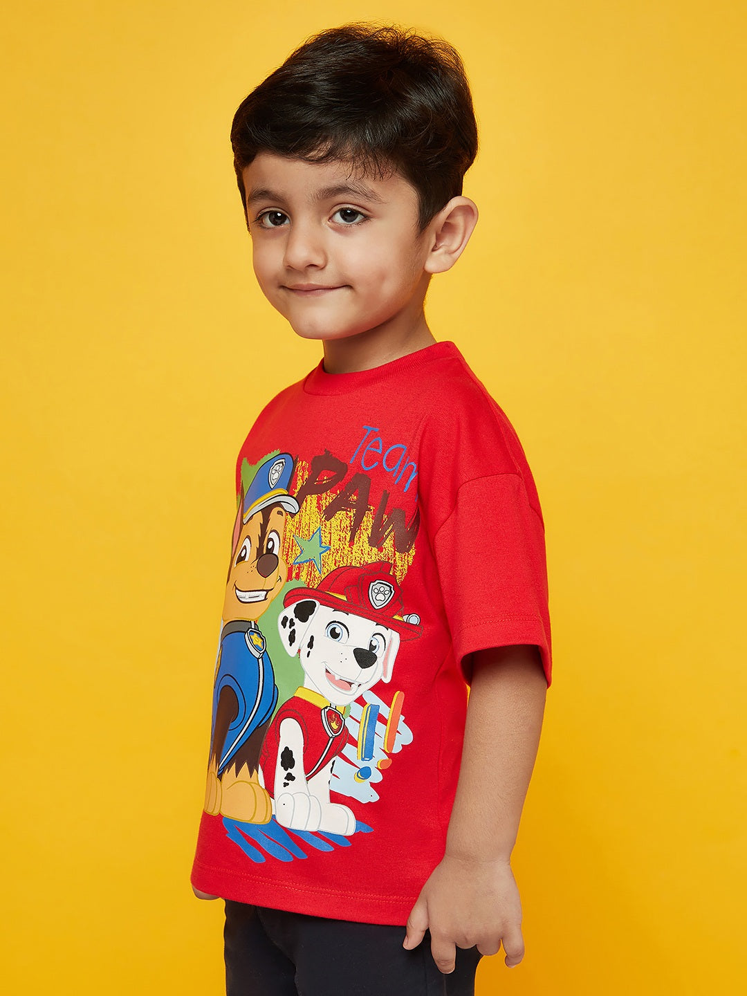 Boys Cotton Red Paw Patrol Tshirt