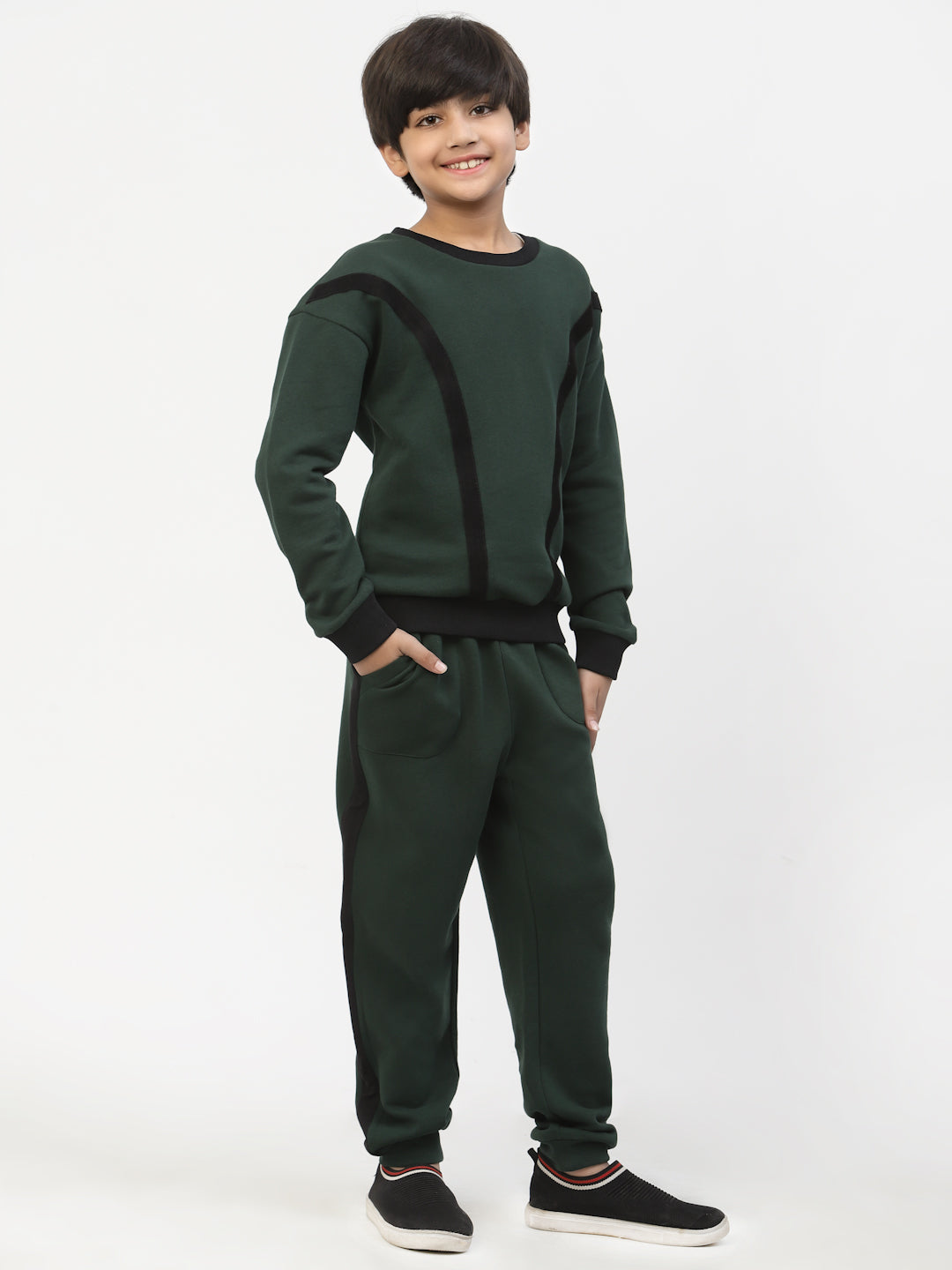 Organic Tee Jogger Set - Dark Green