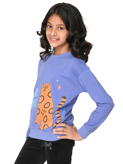 Girls Sweatshirt-Blue