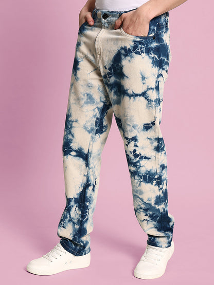 Men Off White/Blue The Straight Blast Jeans