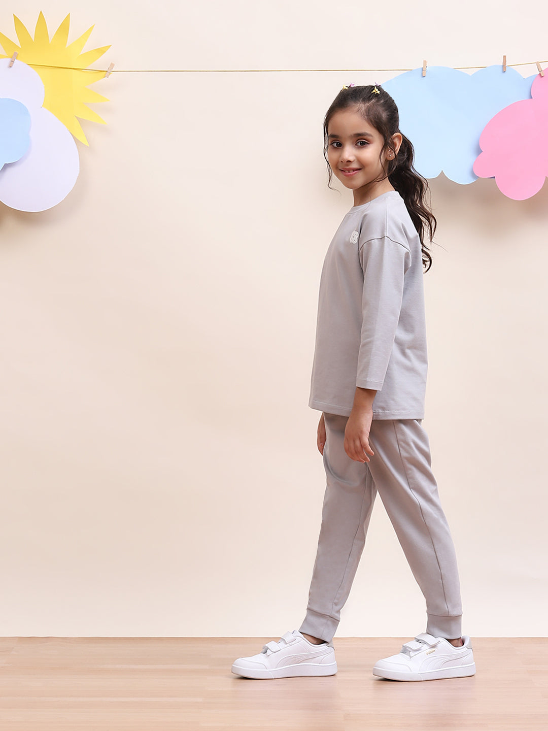 Unisex Grey Co-Ord Set for Kids