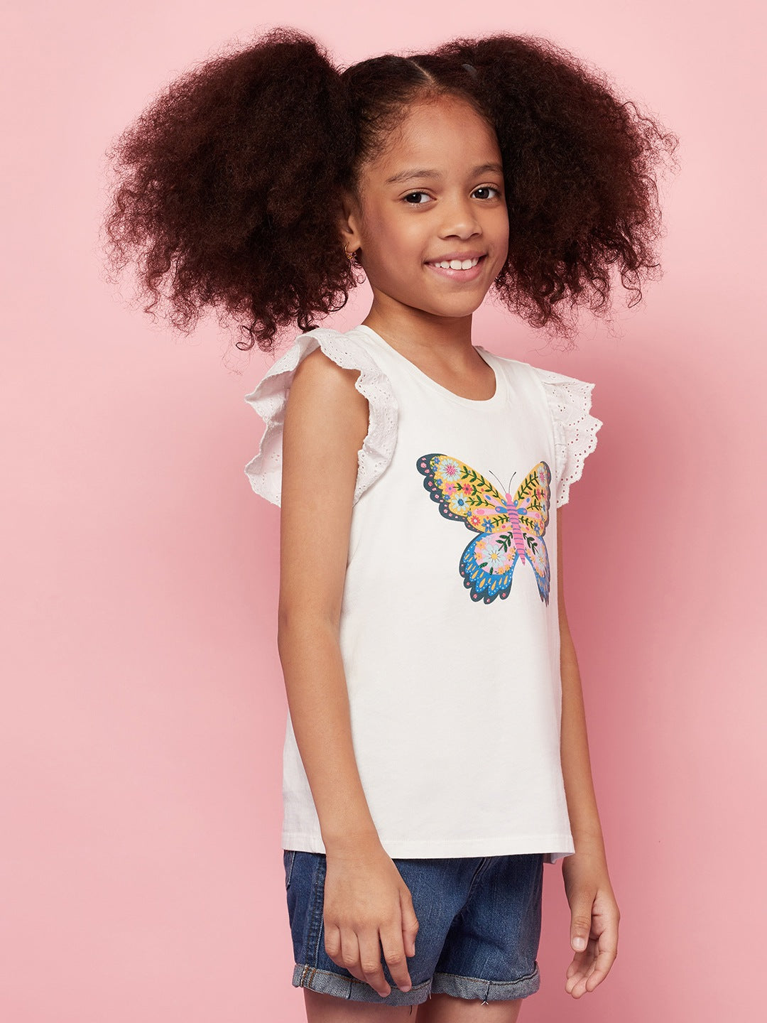 Kid Girl Butterfly Top