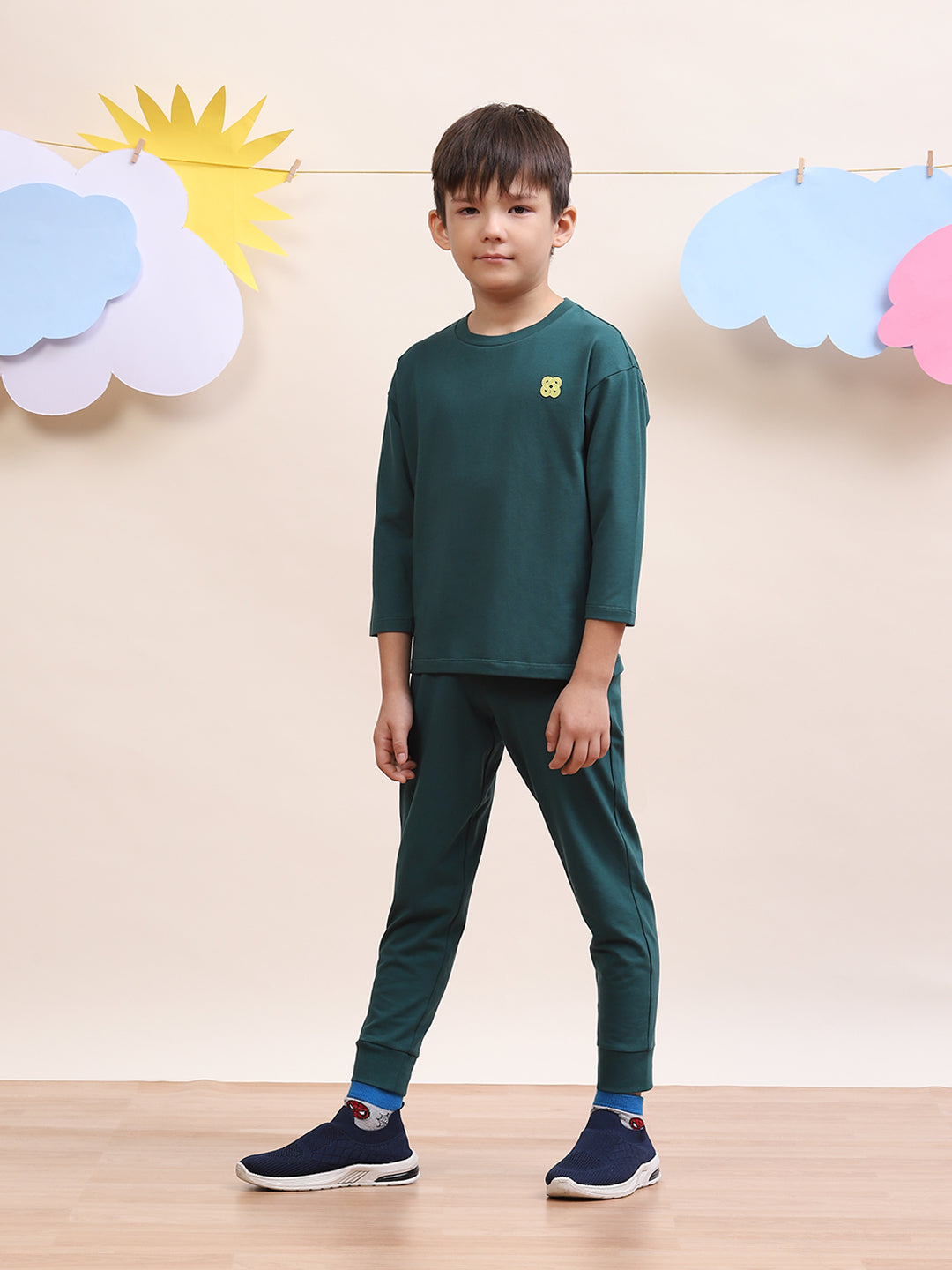 Unisex Olive Co-Ord Set for Kids