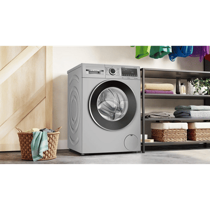 BOSCH 8 kg Fully Automatic Front Load Washing Machine (Series 6, WGA1320SIN, Auto Stain Removal, Silver)