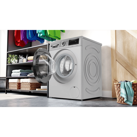 BOSCH 8 kg Fully Automatic Front Load Washing Machine (Series 6, WGA1320SIN, Auto Stain Removal, Silver)