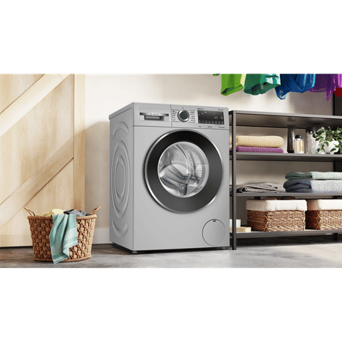 BOSCH 8 kg Fully Automatic Front Load Washing Machine (Series 6, WGA2341SIN, Auto Stain Removal, Silver)