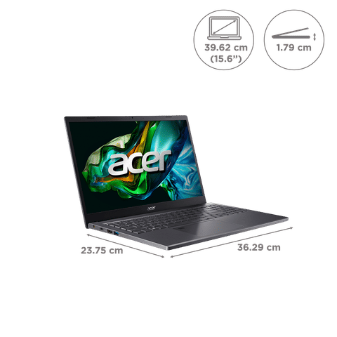 acer Aspire 5 Intel Core i5 13th Gen Thin and Light Laptop (16GB, 512GB SSD, Windows 11 Home, 15.6 inch Full HD IPS Display, MS Office 2021, Steel Gray, 1.75 KG)