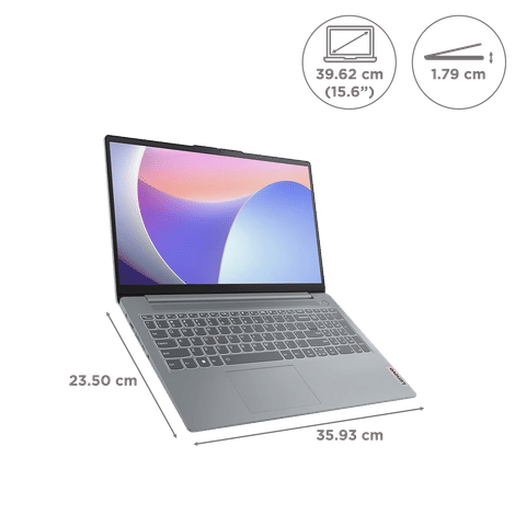 Lenovo IdeaPad Slim 3 15IRU8 Intel Core i3 13th Gen (15.6 inch, 8GB, 512GB, Windows 11 Home, MS Office 2021, Intel UHD Graphics, Full HD IPS Display, Arctic Grey, 82X70034IN)