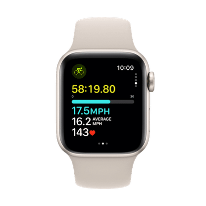 Apple Watch SE GPS with Starlight Sport Band - S/M (40mm Display, Starlight Aluminium Case)