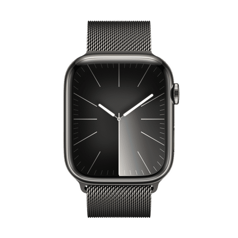 Apple Watch Series 9 GPS+Cellular with Graphite Milanese Loop - M/L (45mm Display, Graphite Stainless Steel Case)