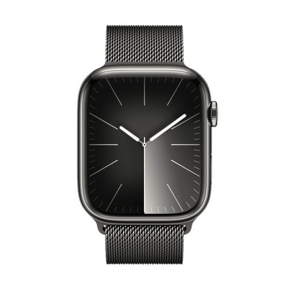 Apple Watch Series 9 GPS+Cellular with Graphite Milanese Loop - M/L (45mm Display, Graphite Stainless Steel Case)