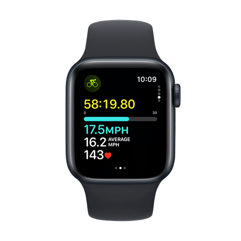 Apple Watch SE GPS with Midnight Sport Band - S/M (40mm Display, Midnight Aluminium Case)