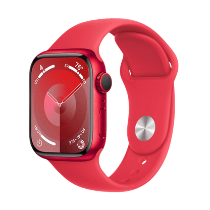 Apple Watch Series 9 GPS with Red Sport Band - M/L (41mm Display, Red Aluminium Case)