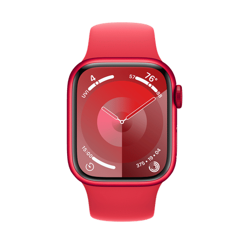 Apple Watch Series 9 GPS with Red Sport Band - M/L (41mm Display, Red Aluminium Case)