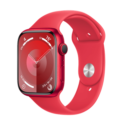 Apple Watch Series 9 GPS with Red Sport Band - M/L (45mm Display, Red Aluminium Case)