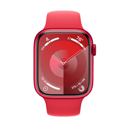 Apple Watch Series 9 GPS with Red Sport Band - M/L (45mm Display, Red Aluminium Case)