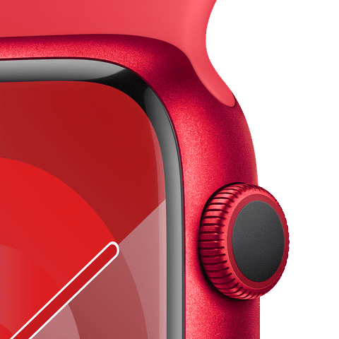 Apple Watch Series 9 GPS with Red Sport Band - M/L (45mm Display, Red Aluminium Case)