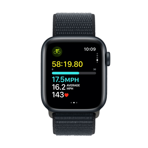 Apple Watch SE GPS with Midnight Sport Loop - S/M (40mm Display, Midnight Aluminium Case)