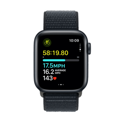 Apple Watch SE GPS with Midnight Sport Loop - S/M (40mm Display, Midnight Aluminium Case)