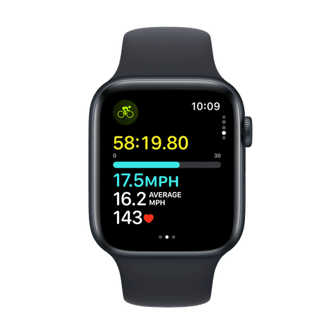 Apple Watch SE GPS with Midnight Sport Band - S/M (44mm Display, Midnight Aluminium Case)