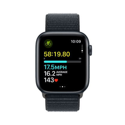 Apple Watch SE GPS with Midnight Sport Loop - M/L (44mm Display, Midnight Aluminium Case)