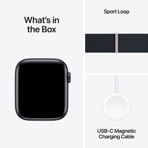 Apple Watch SE GPS with Midnight Sport Loop - M/L (44mm Display, Midnight Aluminium Case)