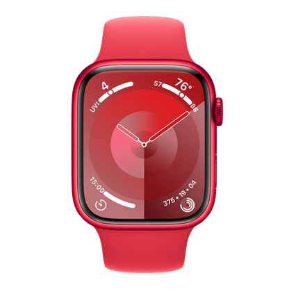 Apple Watch Series 9 GPS+Cellular with Red Sport Band - S/M (45mm Display, Red Aluminium Case)