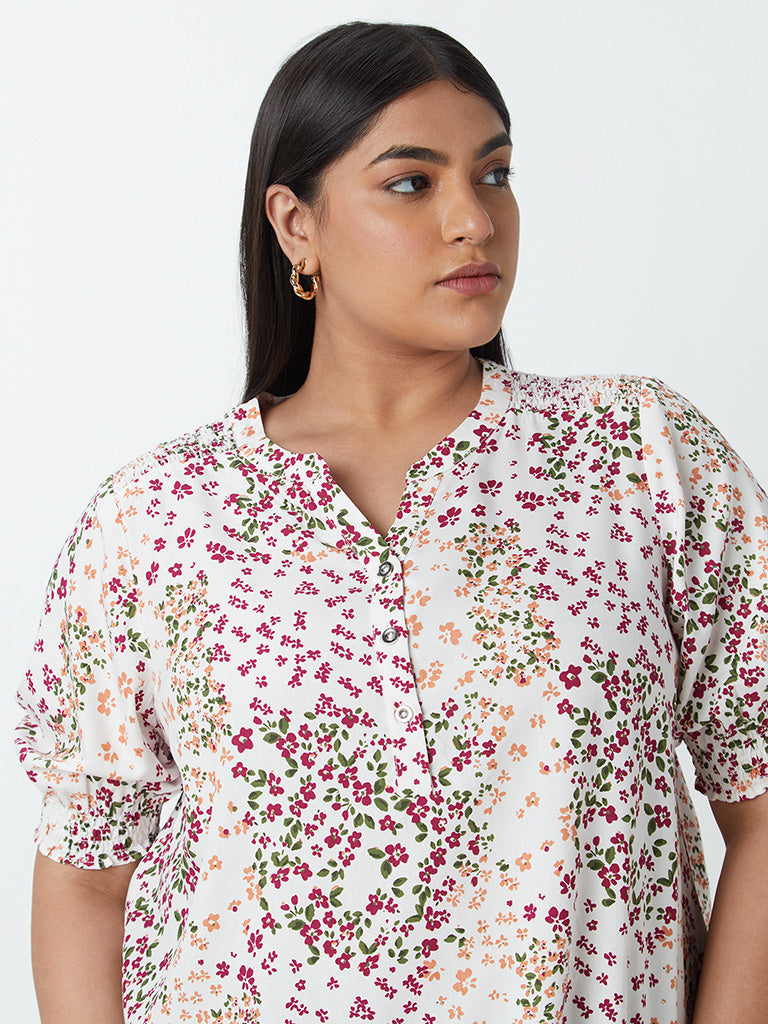 Gia Curves Multicolour Floral-Printed Top