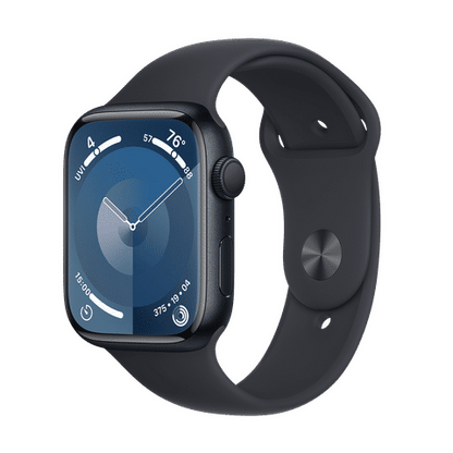 Apple Watch Series 9 GPS with Midnight Sport Band - S/M (45mm Display, Midnight Aluminium Case)