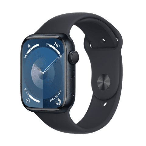 Apple Watch Series 9 GPS with Midnight Sport Band - S/M (45mm Display, Midnight Aluminium Case)