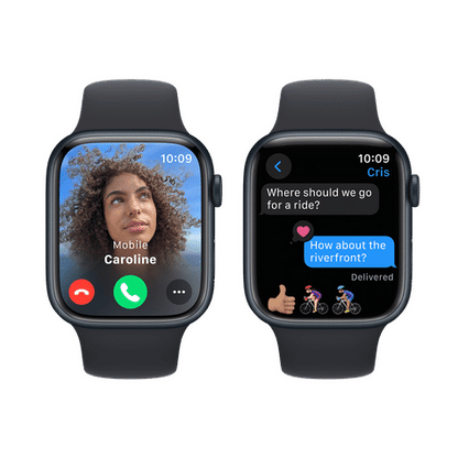 Apple Watch Series 9 GPS with Midnight Sport Band - S/M (45mm Display, Midnight Aluminium Case)