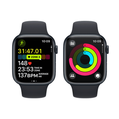 Apple Watch Series 9 GPS with Midnight Sport Band - S/M (45mm Display, Midnight Aluminium Case)