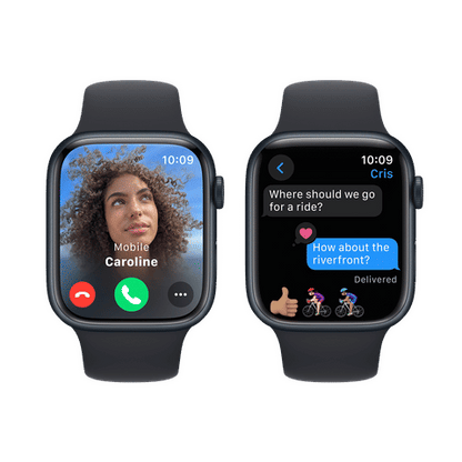 Apple Watch Series 9 GPS with Midnight Sport Band - M/L (45mm Display, Midnight Aluminium Case)