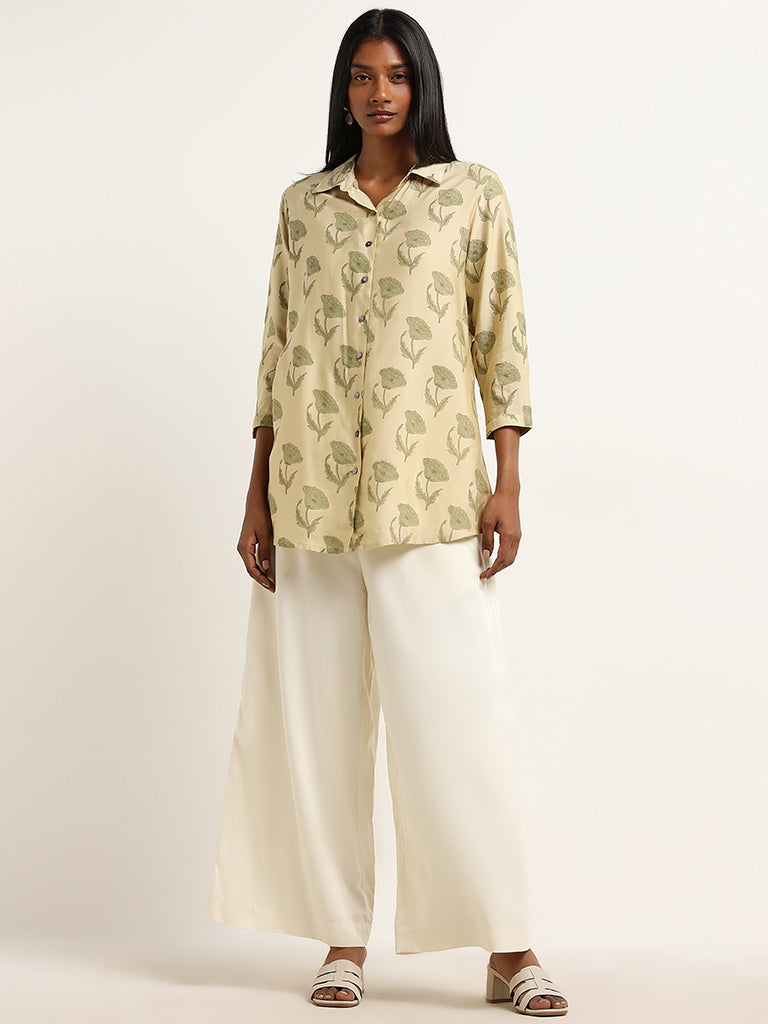 Zuba Sage Floral Printed Straight Tunic