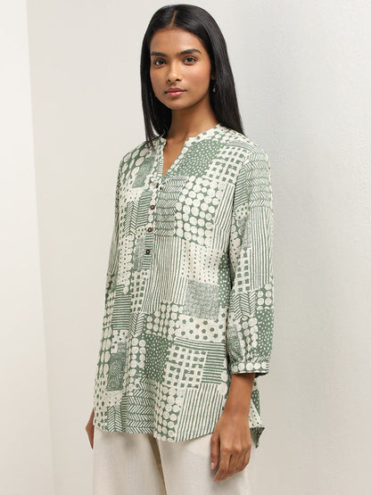 Utsa Sage Printed Straight Kurti