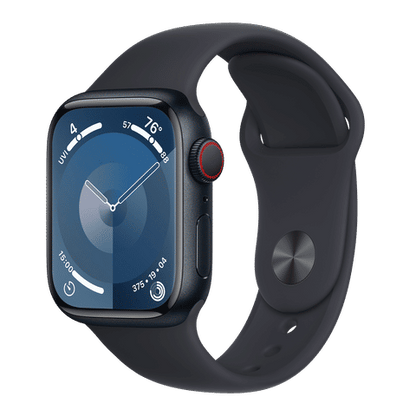 Apple Watch Series 9 GPS+Cellular with Midnight Sport Band - M/L (41mm Display, Midnight Aluminium Case)