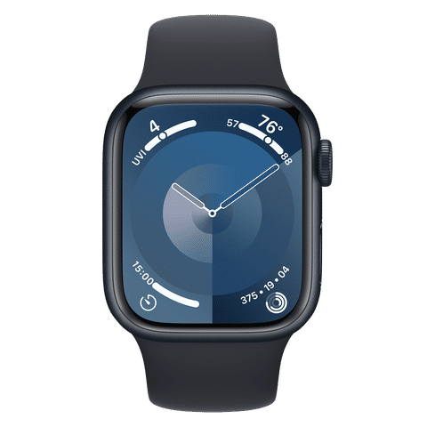 Apple Watch Series 9 GPS+Cellular with Midnight Sport Band - M/L (41mm Display, Midnight Aluminium Case)