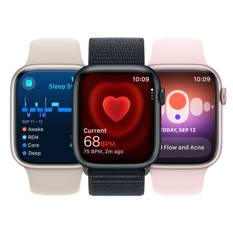 Apple Watch Series 9 GPS+Cellular with Midnight Sport Band - M/L (41mm Display, Midnight Aluminium Case)