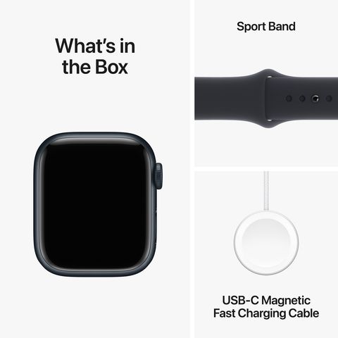 Apple Watch Series 9 GPS+Cellular with Midnight Sport Band - M/L (41mm Display, Midnight Aluminium Case)