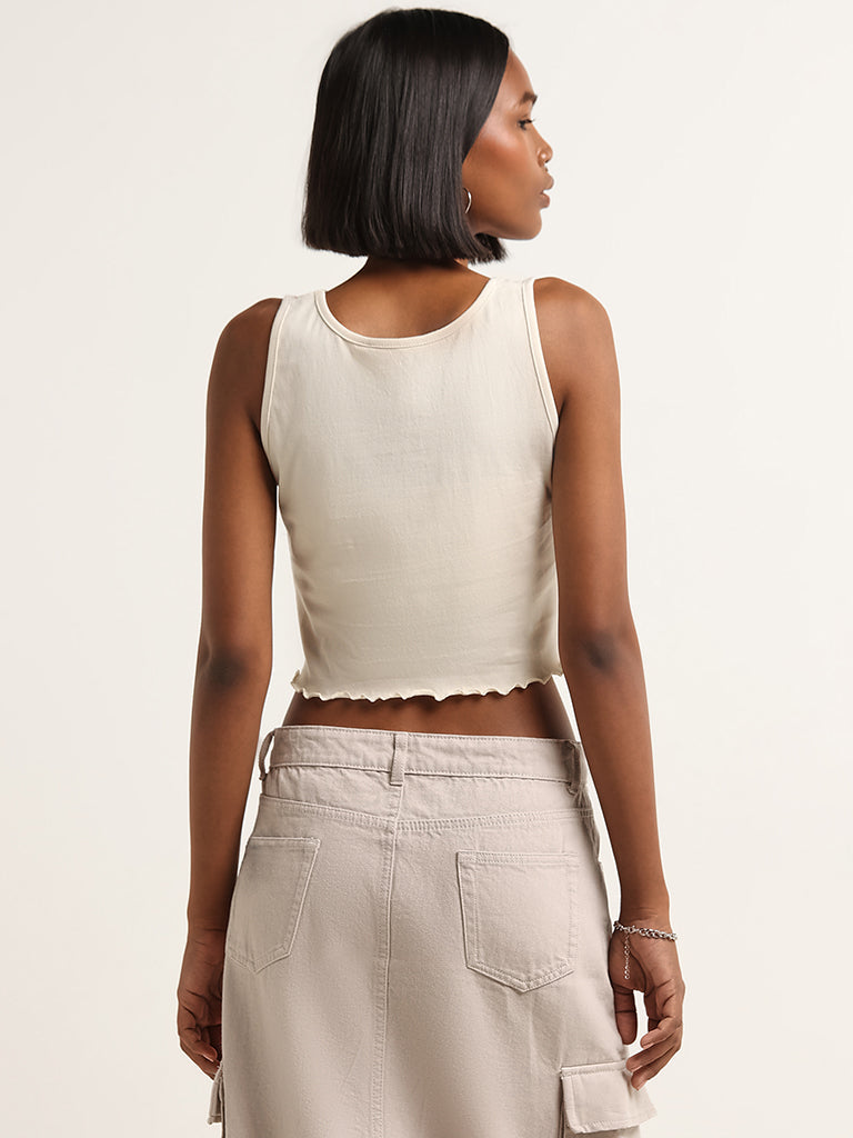 Nuon Multicolour Sleeveless Crop Top