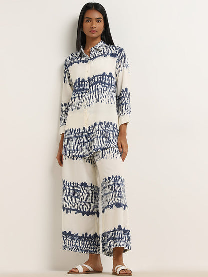 Utsa Indigo Tie-Dye Printed Straight Tunic