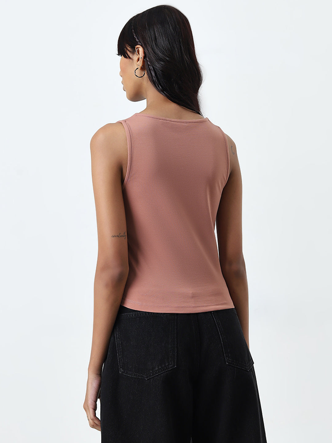 Nuon Light Brown Tank Top