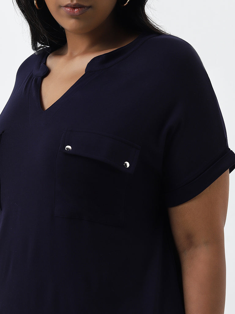 Gia Navy Solid Top