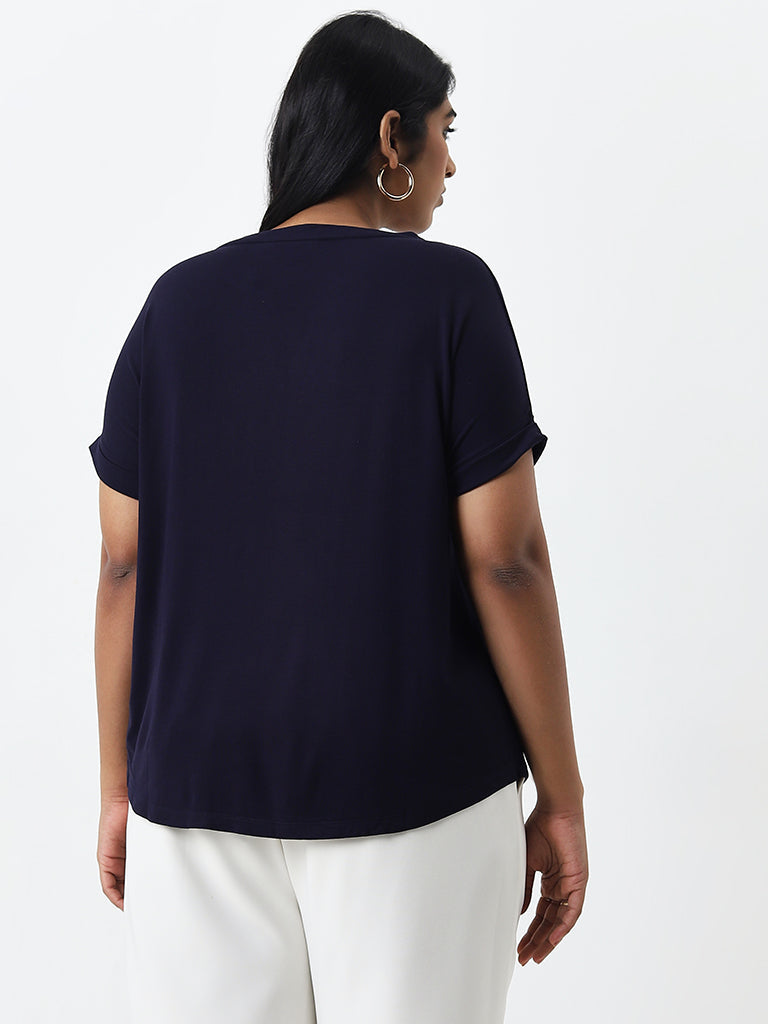 Gia Navy Solid Top