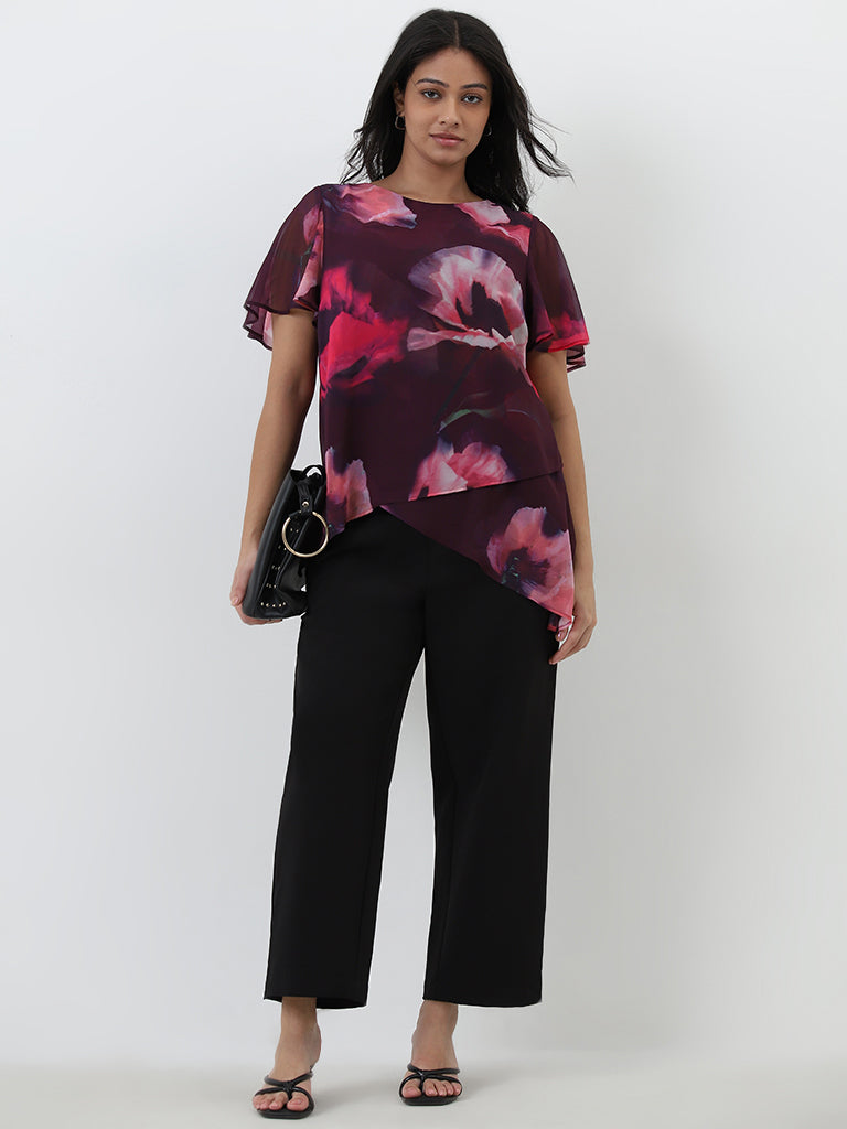 Gia Pink Floral Printed Blouse