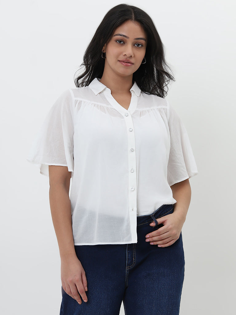 Gia White Blouse with Camisole