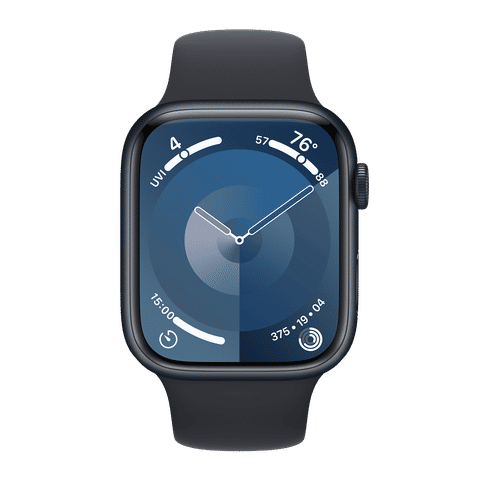 Apple Watch Series 9 GPS+Cellular with Midnight Sport Band - M/L (45mm Display, Midnight Aluminium Case)