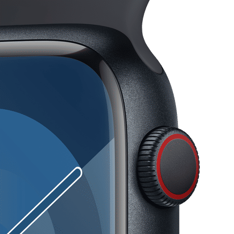 Apple Watch Series 9 GPS+Cellular with Midnight Sport Band - M/L (45mm Display, Midnight Aluminium Case)